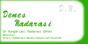 denes madarasi business card