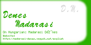 denes madarasi business card